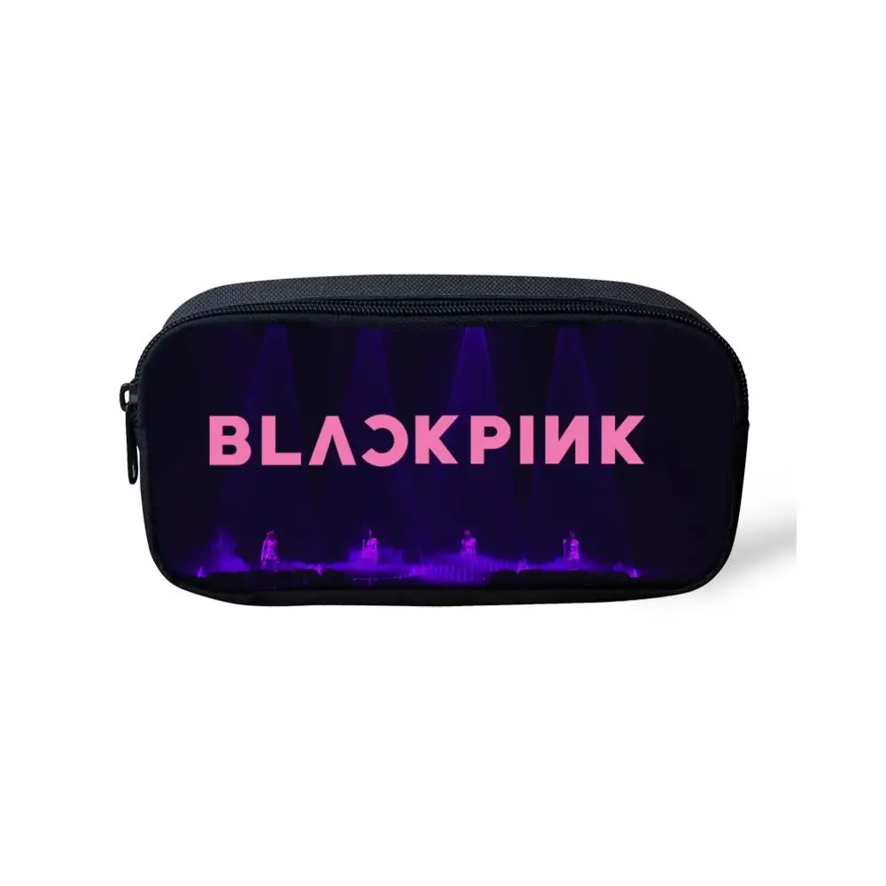 Thikin Blackpink KPop Повседневная сумка-карандаш для ручек, ручка для девочек, чехол для студенческого макияжа, сумки для хранения ручек, кошельки для детей