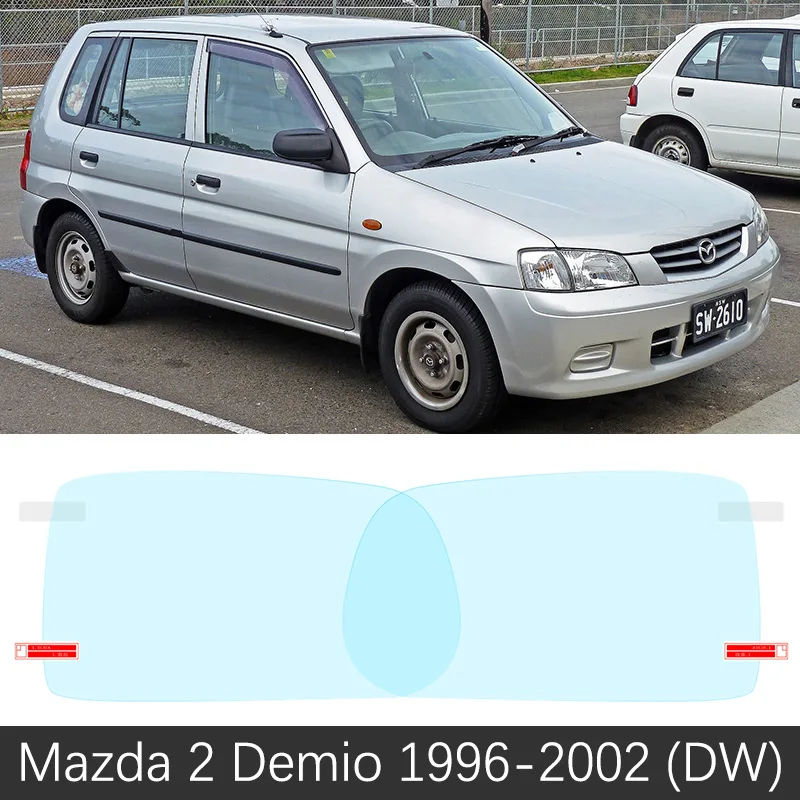Mazda 2 1996-2002 Для Mazda 2 Demio 1996~ DW DY DE DJ полное покрытие анти-туман фильм Зеркало заднего вида аксессуары 2003 2008 2013 - Название цвета: Mazda 2 1996-2002