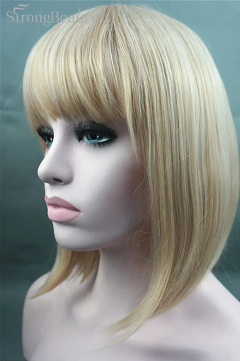 Мощная красота короткий Боб светлые волосы синтетический парик термостойкий для