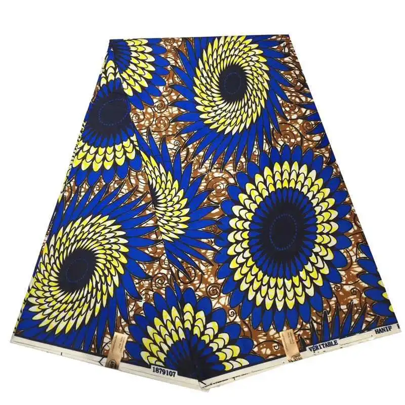 as picture Дешевая ткань ghana kente дизайн полиэстер Анкара африканская вощеная ткань принтом guinea tissu голландская восковая ткань с принтом 6 ярдов - Цвет: as picture