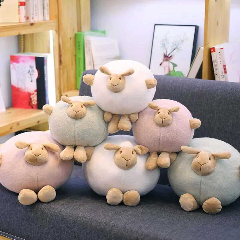 

Creative Round Rolling Small Wool Velvet Toy Cute Little Sheep Doll Girl Accompanying Sleeping Pillow Decoration Children's Gift