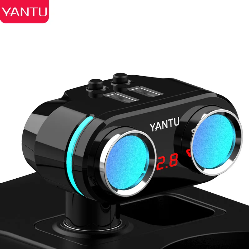 YANTU 12 V 24 автомобильный прикуриватель зарядное устройство разветвитель двойной usb
