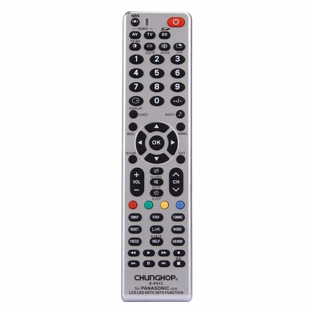 

Универсальный пульт дистанционного управления CHUNGHOP для PANASONIC LED TV / LCD TV / HDTV / 3DTV