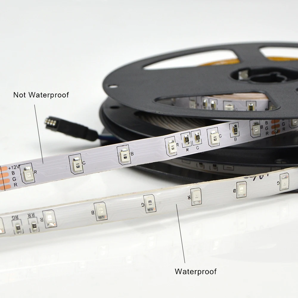 Светодиодная лента водонепроницаемая 5 м 2835/3528 SMD 12 в пост. Тока 60 светодиодов/м |