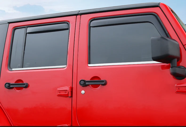 Накладки на пороги окна из нержавеющей стали для Jeep Wrangler (JK) 2007-2018 2009 2010 2011 2012 2013 2014