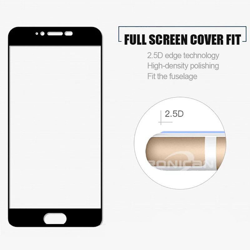 3D полное покрытие закаленное стекло для MEIZU M5S M5 Note M5C MX6 M6 M3 M3E Защитная пленка