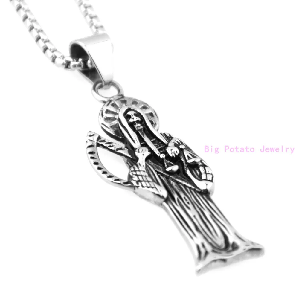 Цепочка с подвеской в виде черепа смерти из нержавеющей стали 316L 60 см|necklace ball