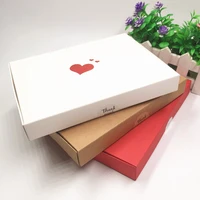 50pcslot 20x15x2 5cm hot stamping love hearts paper box packaging cardboard boxes for silk scarf wedding valuable gift cases