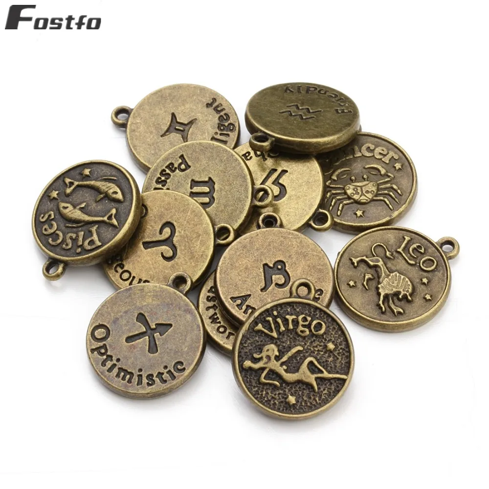 12 шт./лот ретро античная бронза Созвездие браслет ожерелье кулон DIY ювелирные