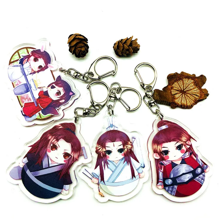1 шт. 6 см аниме брелок для ключей Tian Guan Ci Fu MoDaoZhuShi акриловый брелок Xie Lian Hua Cheng Portachiavi подвеска для ключей