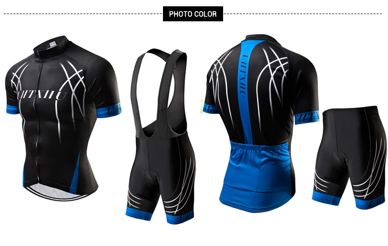 Uhtxhu Summer Cycling Jersey Set Mountain Bike Clothing MTB Bicycle Wear Clothes Maillot Ropa Ciclismo Men Cycling Sets