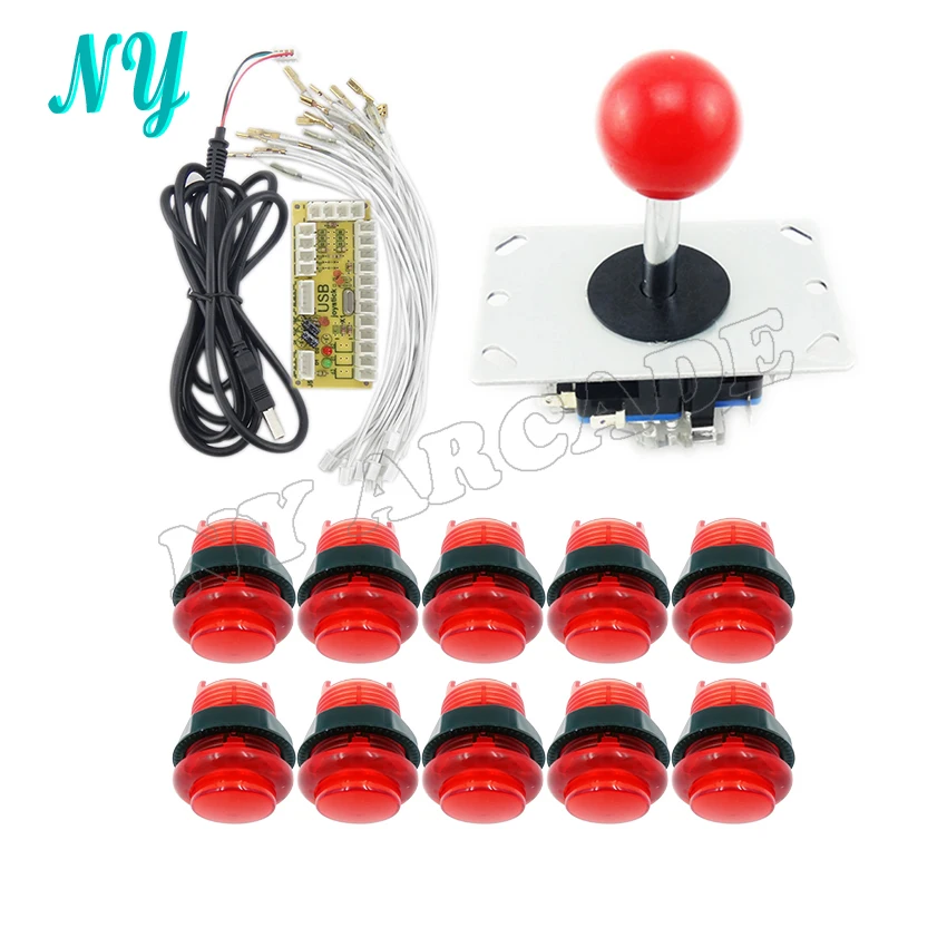 Arcade Accessorie USB Encoder PC to joystick + 2/4/8 way operation Way Rocker joystick+10 Push Buttons For Games diy Kits | Спорт и