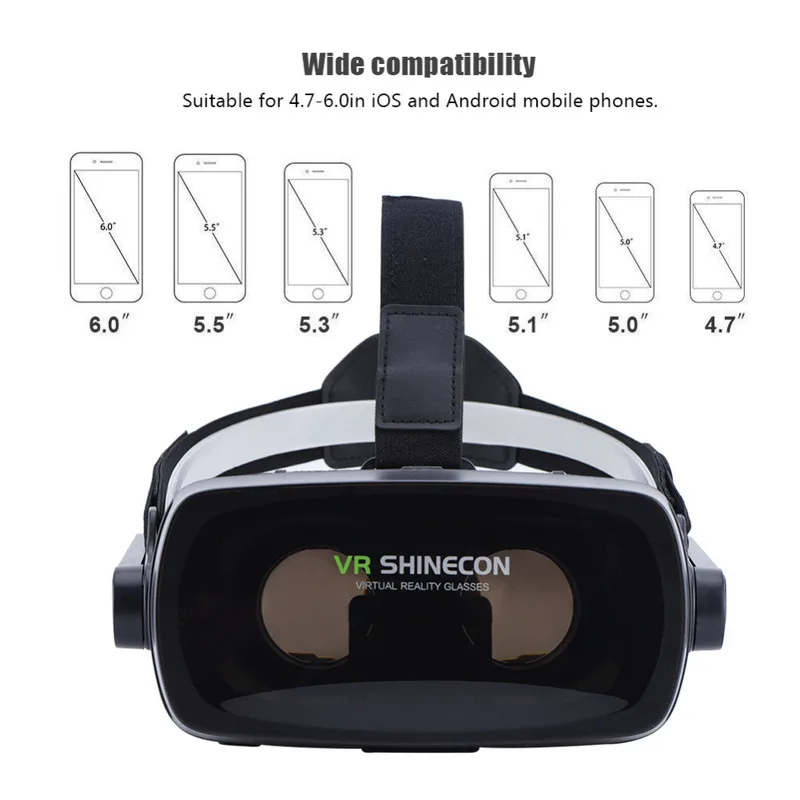 Shinecon 9 0 шлем гарнитура VR очки Gerceklik Очки виртуальной реальности 3D картон для 4 7 6