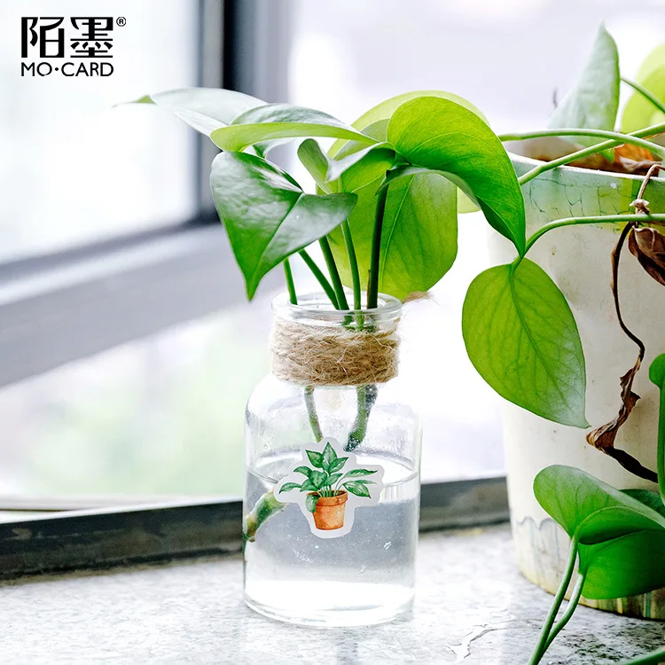 

45Pcs/Set Green oxygen life Paper Sticker Decoration DIY Handmade Arts Craft Sticker Christmas gift