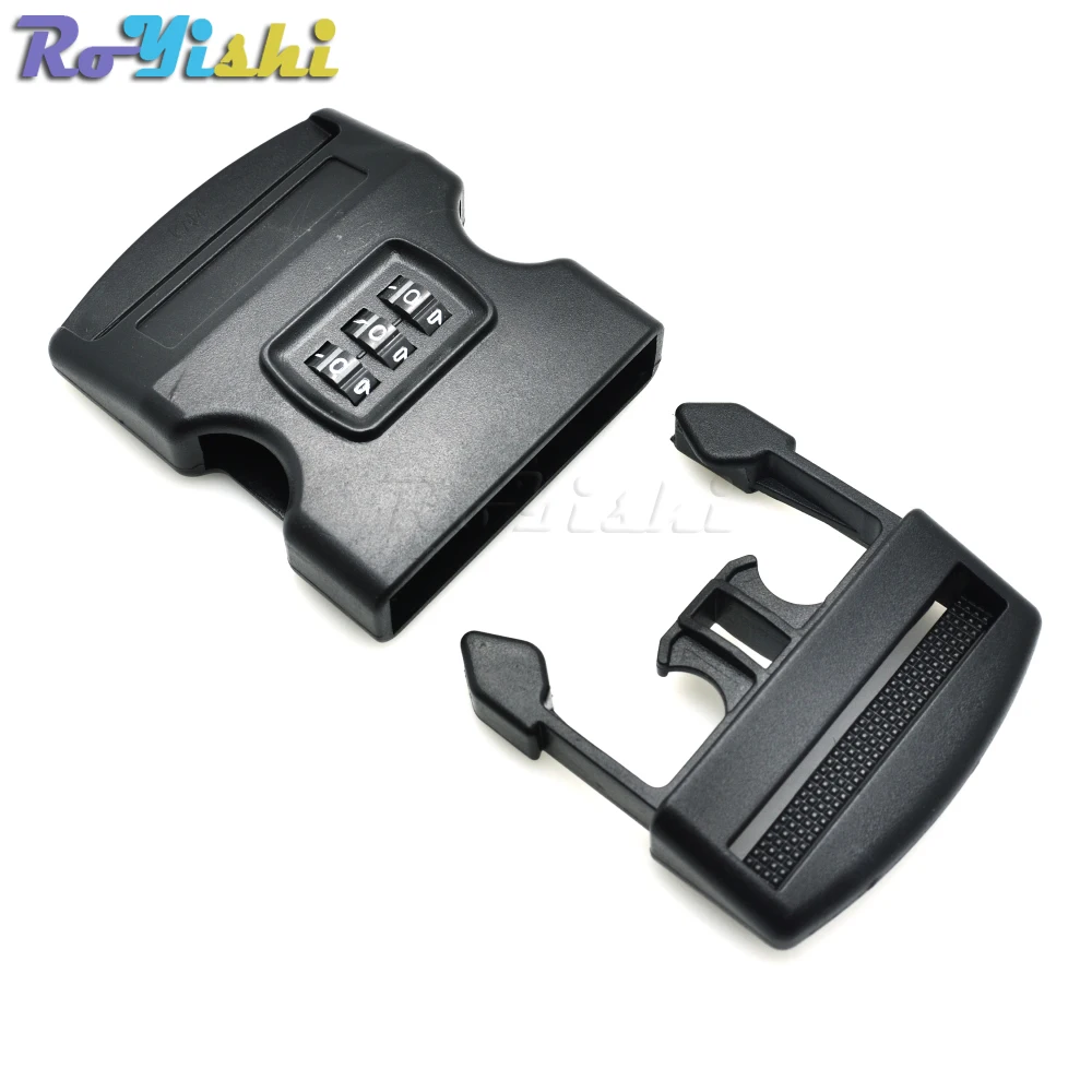100 unids/paquete de 2 "correas con contrase&ntilde;a, hebilla de separaci&oacute;n de seguridad de pl&aacute;stico para mochila de equipaje de viaje-3