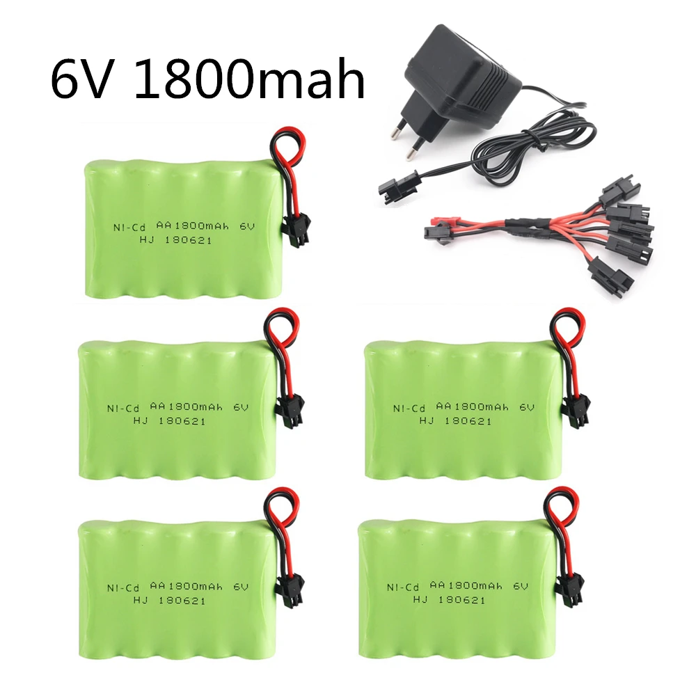 6V 1800mAh Ni CD Батарея серые кисточки с Зарядное устройство для Радиоуправляемый