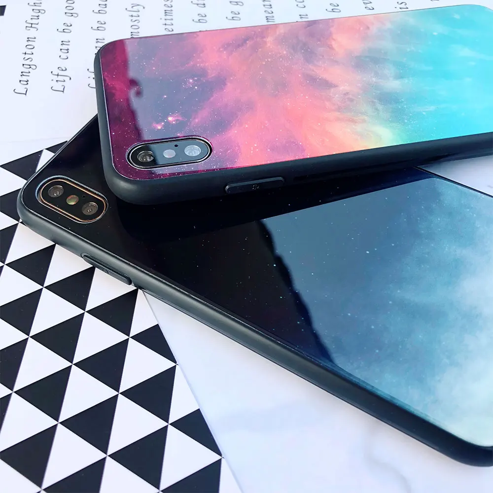 Стеклянный жесткий чехол для Huawei P30 Pro P20 Lite чехлы со звездным небом Mate 20 Nova 3 3i