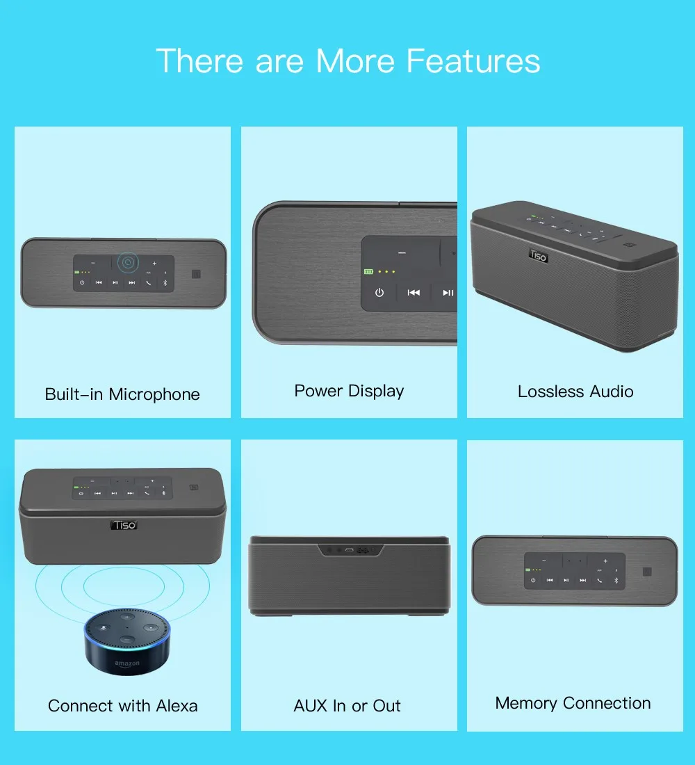 Тисо T12 30 Вт выход громкоговорителей 2.2 каналов беспроводной Bluetooth V4.2 динамики NFC AUX Power Bank дома звук сабвуфер системы