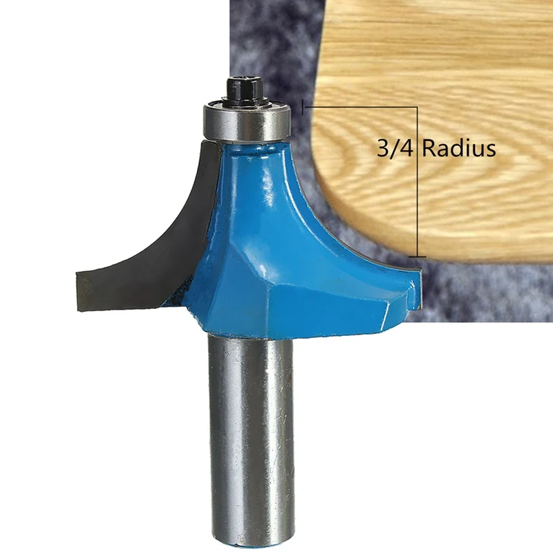 Круглый За кромки фрезы 3/4 &quotРадиус 1/2&quot хвостовика HSS и Вольфрам Сталь сплав