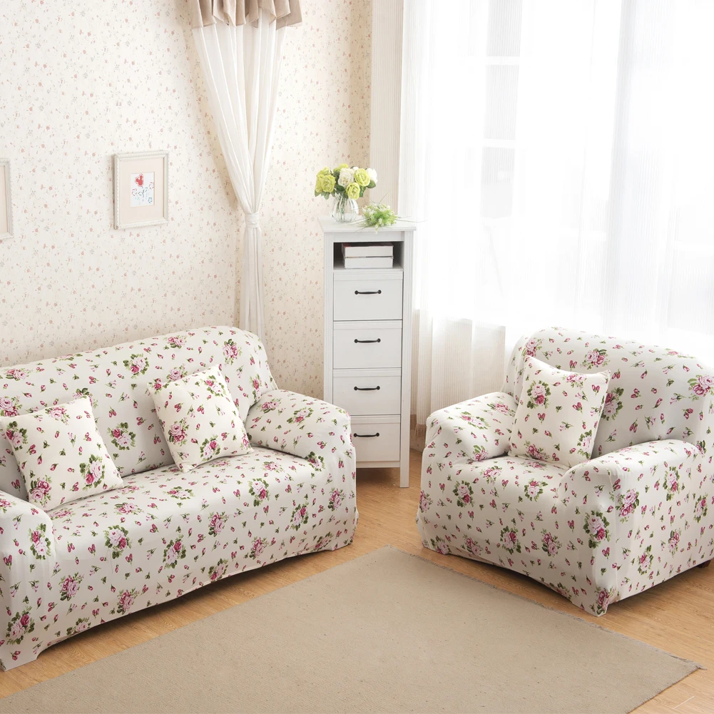 Чехол с принтом полиэфирный чехол для дивана из спандекса большой Loveseat 1/2/3