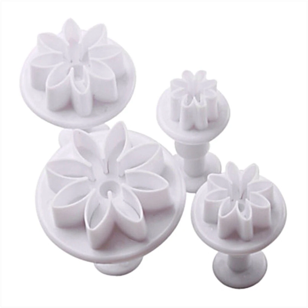 Набор форм для цветов 4 шт. резак штамп Декор инструмент помадки сделай сам форма