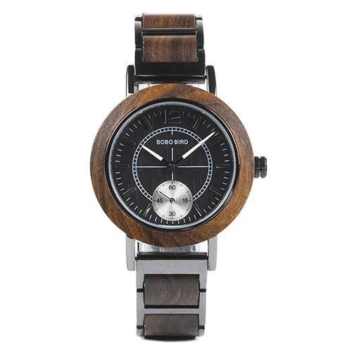 W-R12-1 Relogio masculino BOBO BIRD мужские часы erkek kol saati роскошные деревянные часы водонепроницаемые отличный подарок для бойфренда с логотипом - Цвет: W-R12-1
