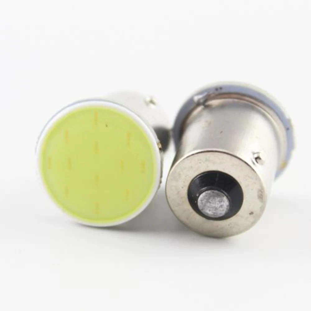 Yushuangyi 10X Белый 1156 P21W Ba15s COB 12SMD светодиодный стоп сигнал задних фонарей указателей