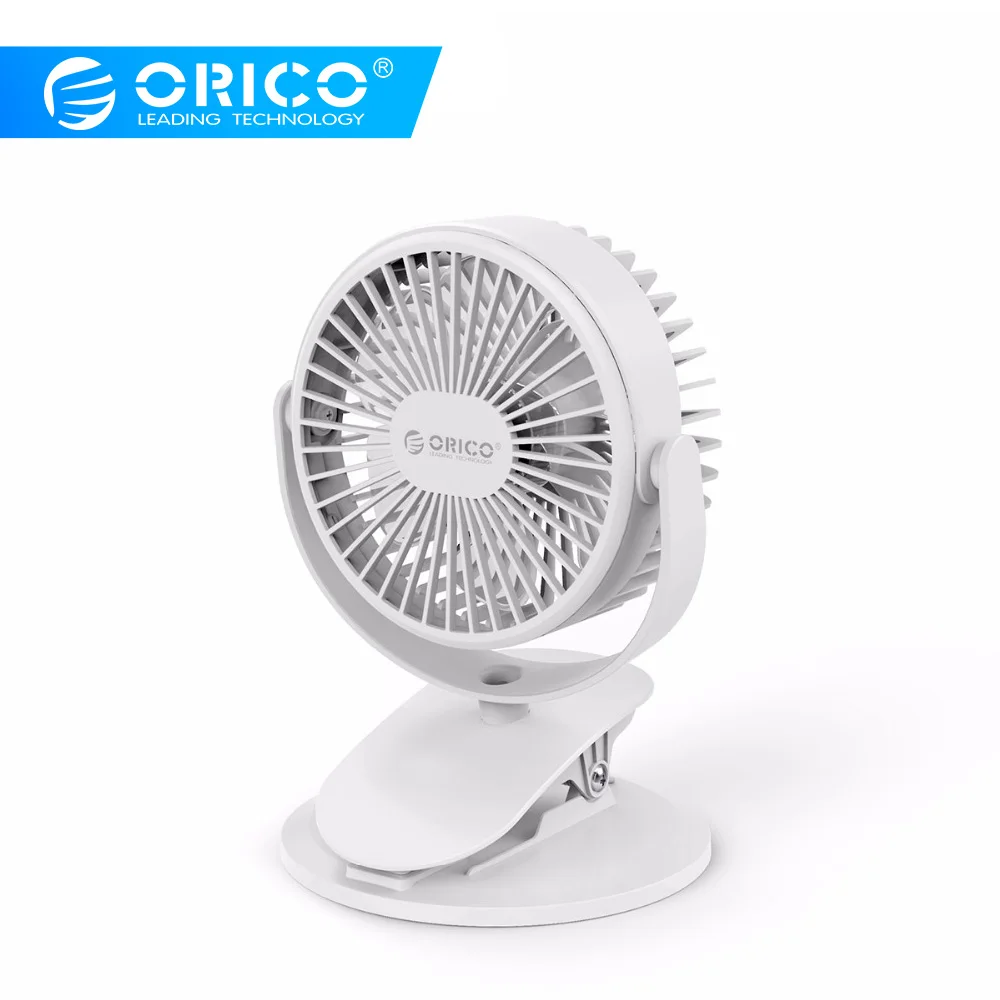 ORICO USB вентилятор, мини электрический вентилятор с ключом, Регулируемый угол наклона, USB вентилятор, круглое вращение для ноутбуков, настольный внешний аккумулятор