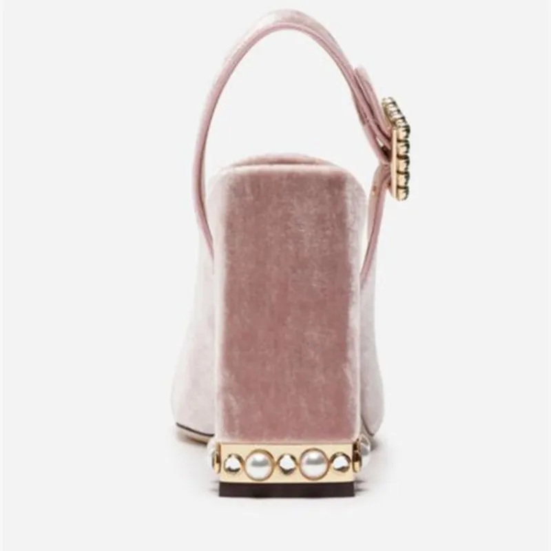 Brand New Runway Sandal Thick Chunky Heel Jewelry Heel Peep Toes Buckle Strap Mary Jane Shoes Hot Women Sandals