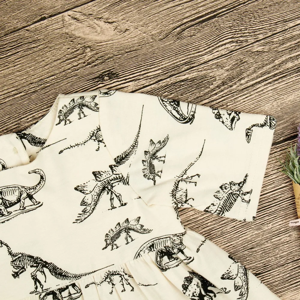 Spring Little Girl Printed Dress Kids Clothing Baby Cotton Cartoon Children Fashion Casual | Детская одежда и обувь