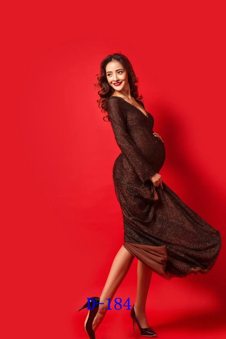 Новые Сексуальные Платья для беременных реквизит фотосессии длинный халат с v