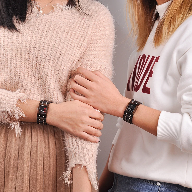 Reloj mujer BOBOBIRD, элегантные женские часы, квадратный дизайн, дерево, стильные женские наручные часы, идея, подарки, Прямая поставка, C-nS03, деревянная коробка
