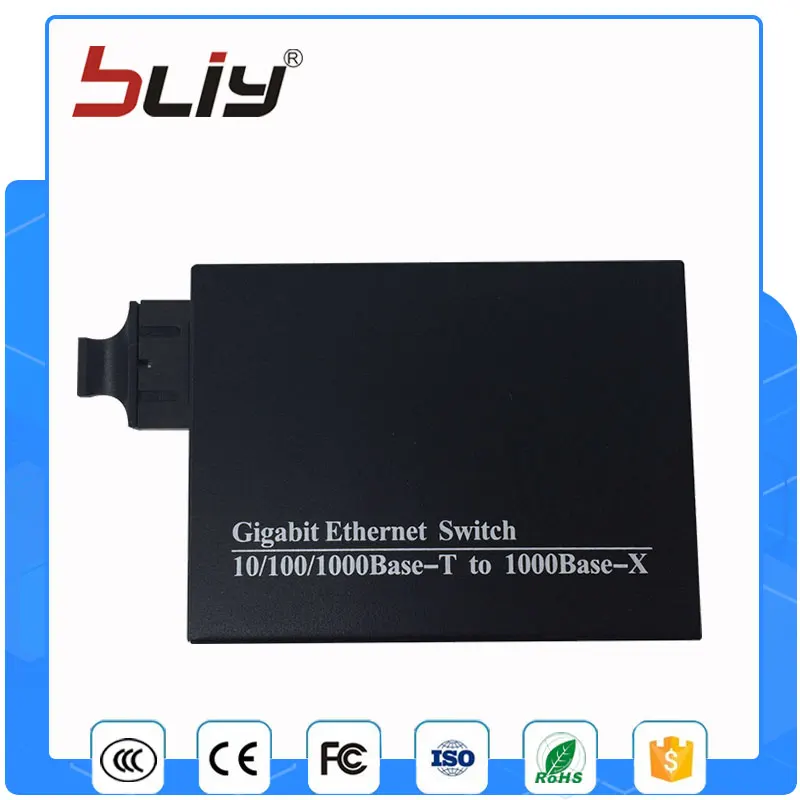 1g2e 1 волокно 2 RJ45 порт gigabit ethernet волоконно оптический коммутатор Dual media converter