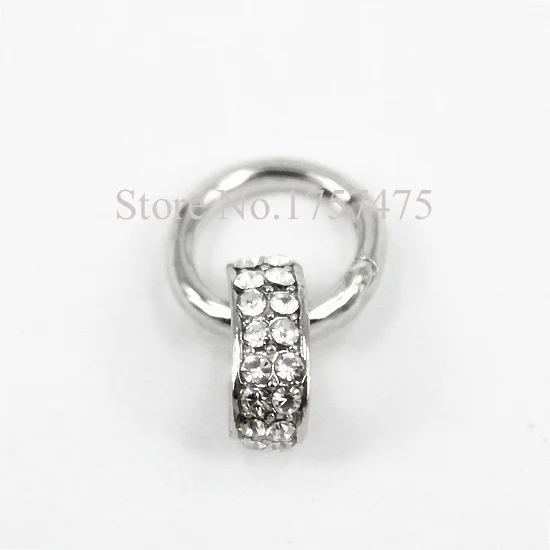 10 шт. Лидер продаж фианиты кристалл Пружинная Застежка подвески для женщин