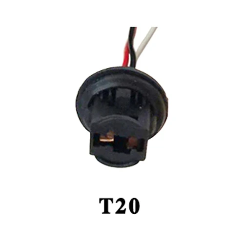 T20 7440 7443 Керамический разъем Viecar для H1/H3/H4/H7/H8/H11/HB3 9005/HB4 9006/BA15S/BAU15S/T10/T20 LEDBulb разъем кабеля автомобильной лампы - Название цвета: T20 7440 7443