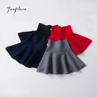 Детская юбка-пачка Fanfiluca, однотонная повседневная юбка с высокой эластичной талией, 4 цвета