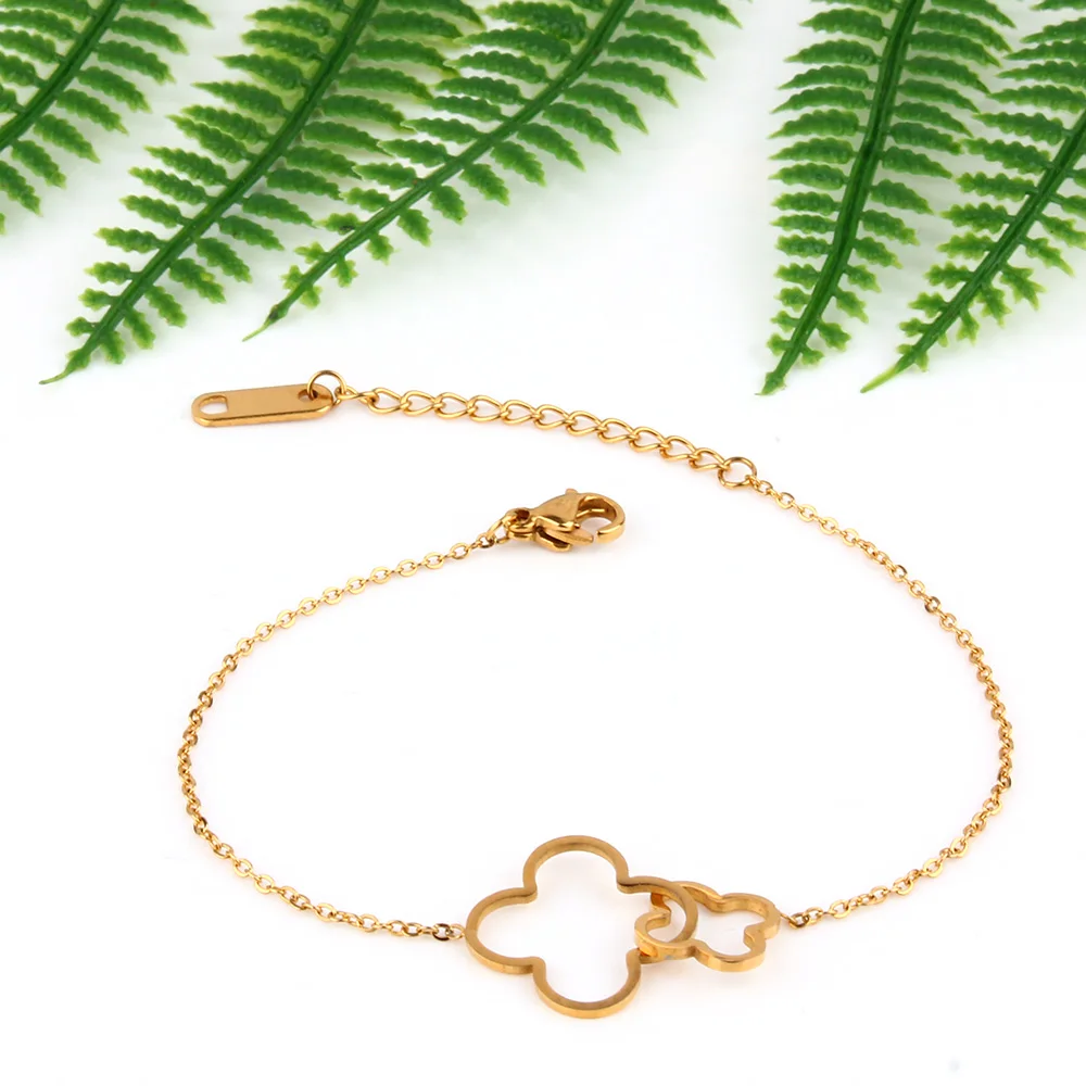 Женский браслет из нержавеющей стали в форме сердца Круглый крест и