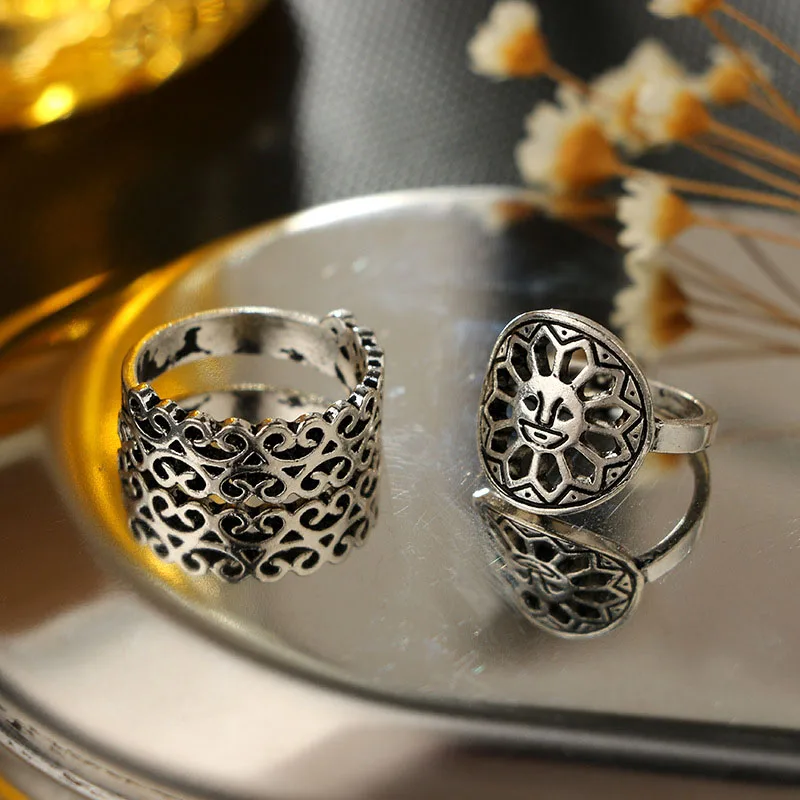 Модные солнцезащитные цветы египетские bijuterii 7 pic/sit крошечные кольца bague lot sortijas