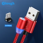 Магнитный зарядный usb-кабель Elough, 360 светодиодов, для iPhone XR, 8 X, 6, 6s, , 7plus, Магнитный зарядный кабель для iphone, зарядный кабель без передачи данных