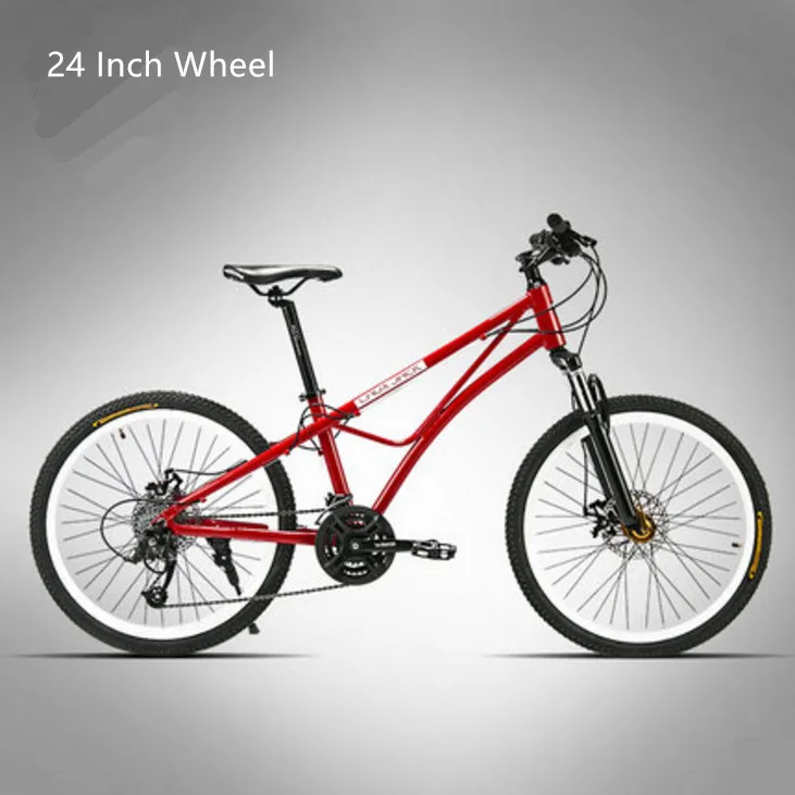 Red 24 inch Бренд, рама из алюминиевого сплава, горный велосипед, для спорта на открытом воздухе, 24/26 дюймов, колеса, 24/27 скоростей, дисковый тормоз, MTB, велосипед - Цвет: Red 24 inch