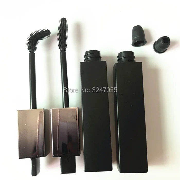 

8-9ML Black Empty Plastic Handmade Mascara Tube, DIY Creative Square Professional Eyelashes Cream Container, Beauty Makeup Tool