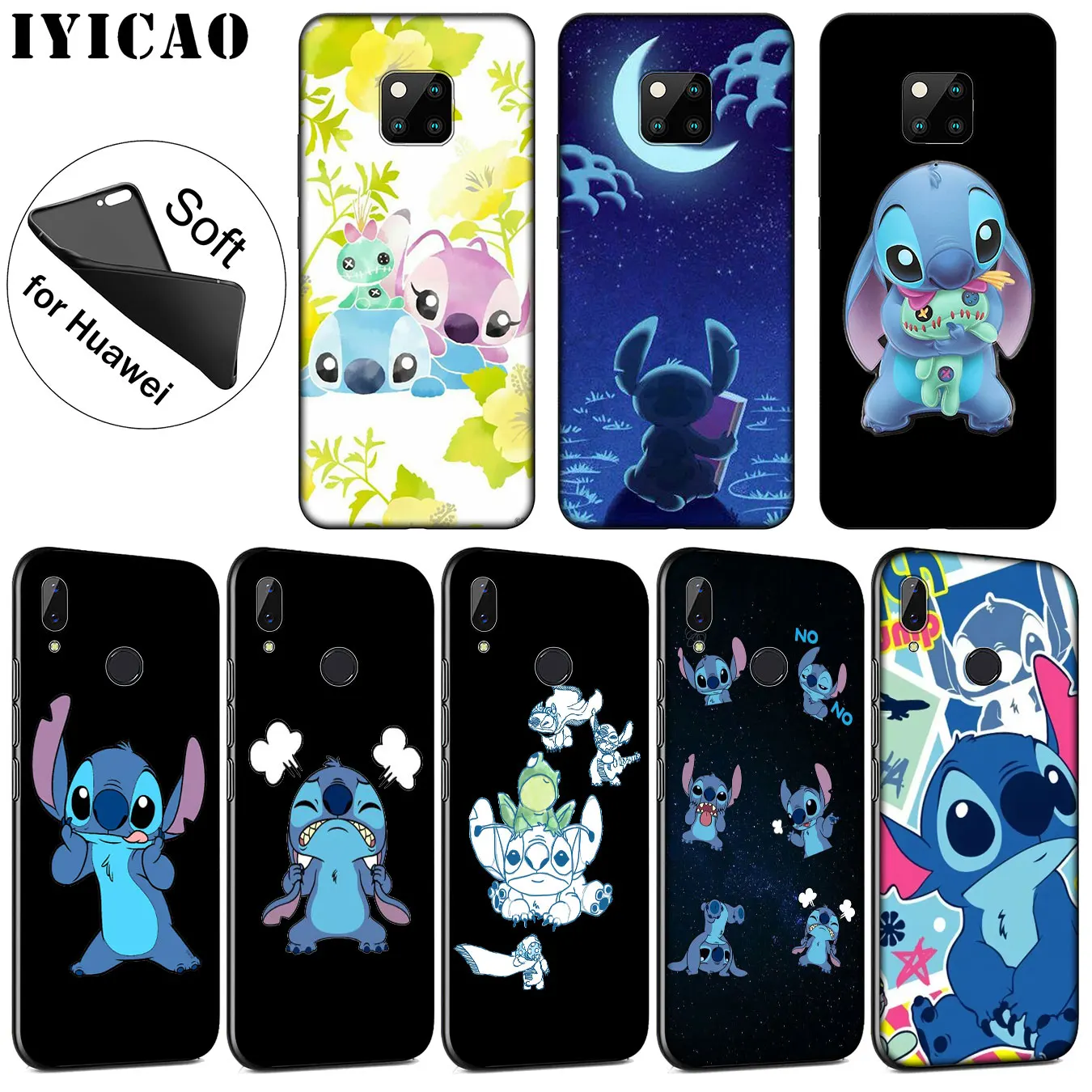 IYICAO мультяшный Лило Ститч Мягкий силиконовый чехол для телефона Huawei Mate 30 20 10 Pro Nova