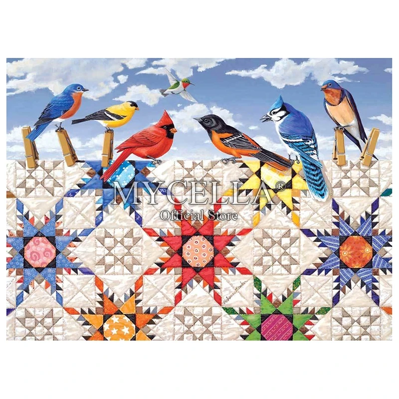 Полноразмерная Алмазная картина 5D сделай сам вышивка и квилтинг с птицами