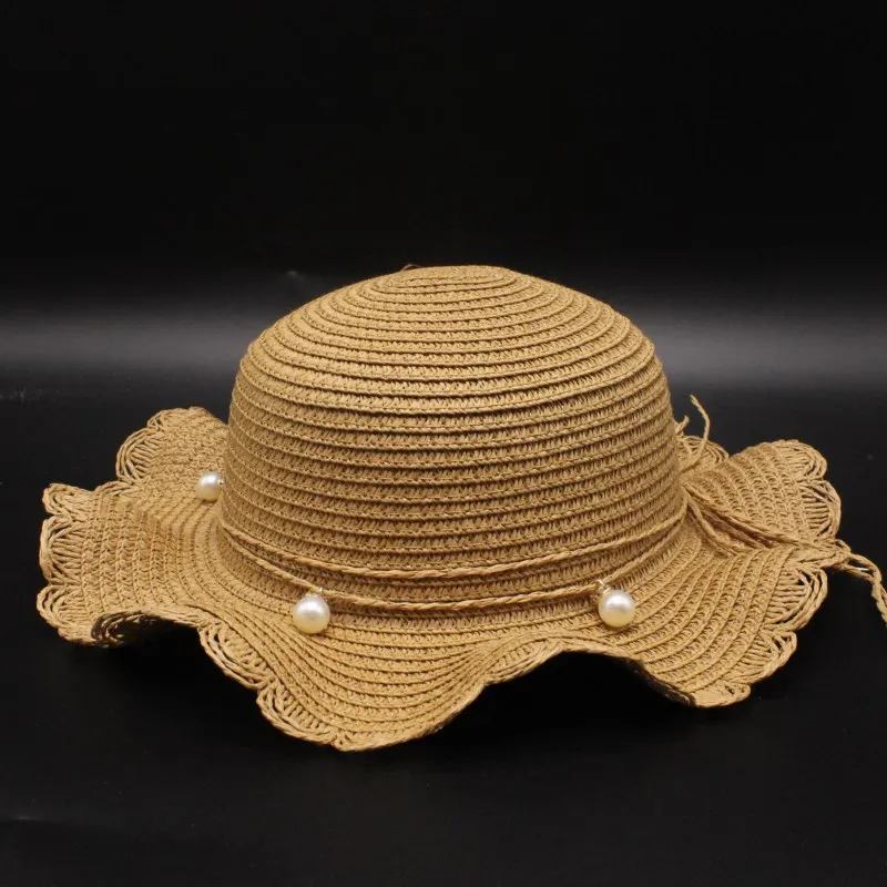 Шляпа Seioum соломенная для девочек детская Панама от солнца со звездами пляжа |