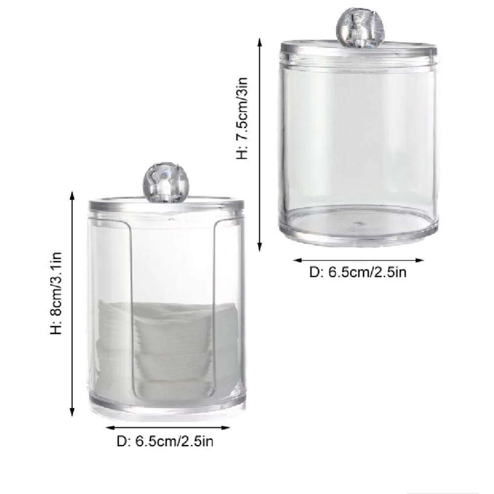 Новый портативный Круглый Органайзер из акрила и хлопка контейнер для хранения