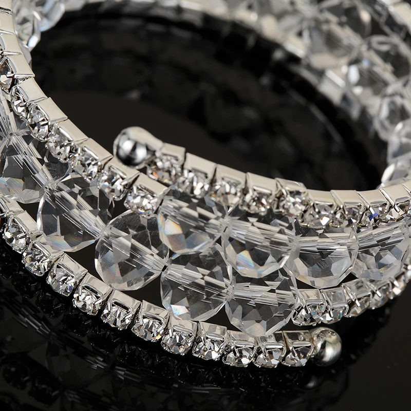 YFJEWE Новый Модный свадебный элегантный браслет для невесты с кристаллами