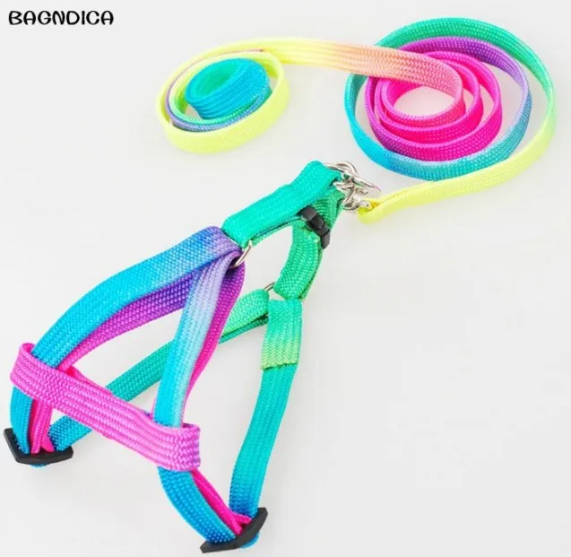 1 шт. нейлоновый Радужный поводок для щенков котят|collar for cats|leash harnesslead leash |