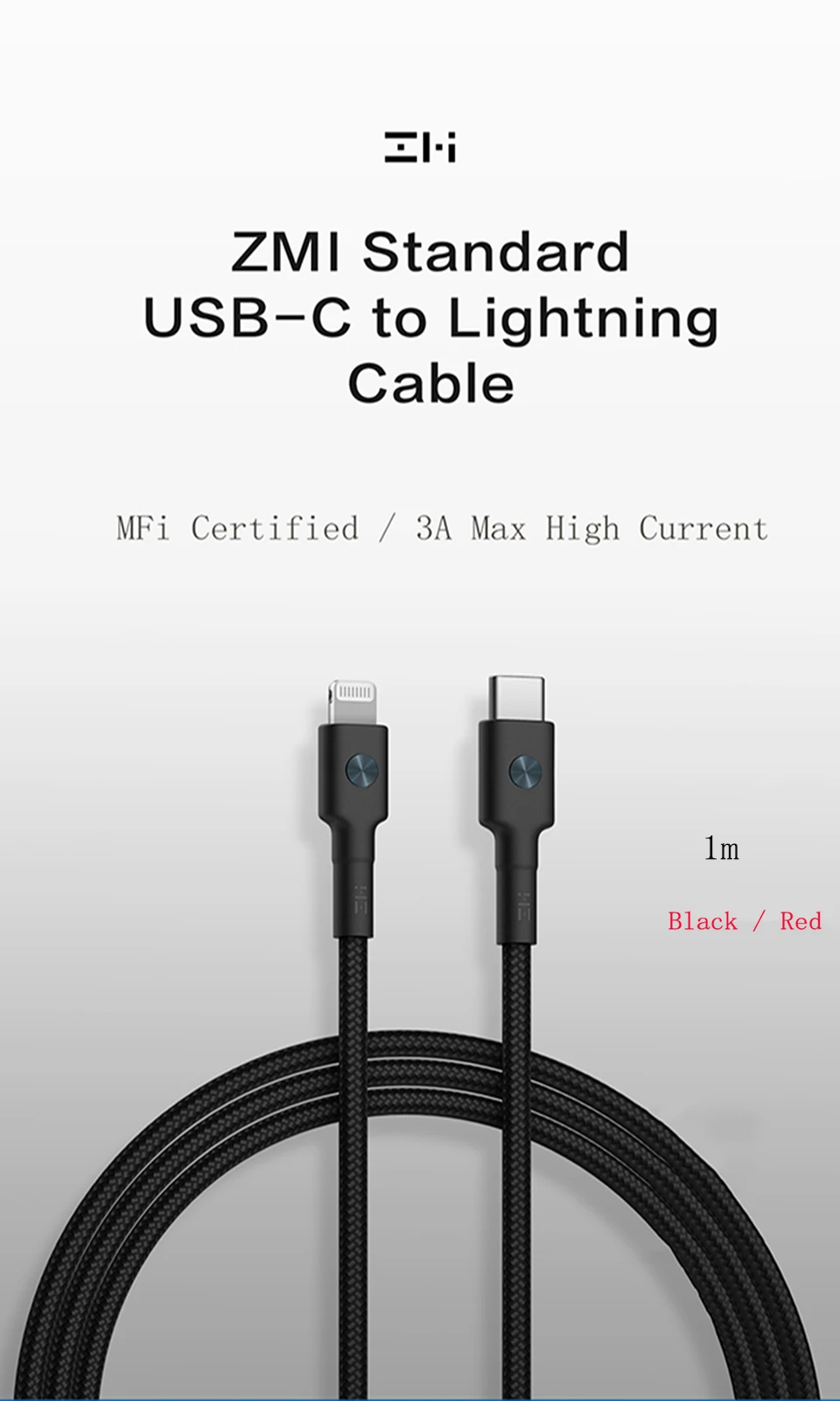 ZMI MFI Сертифицированный usb type c для lightning Кабель для iPhone 11 pro xs max xr 8 7 6 plus ipad зарядное устройство PD Быстрая зарядка короткий 0,3 м