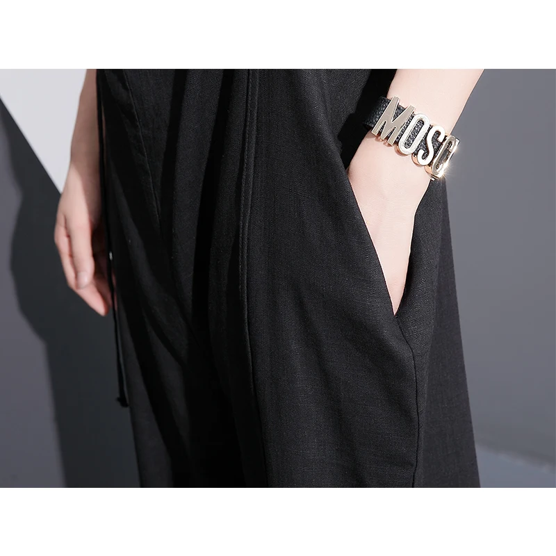 2017 новое прибытие лето женщины большой размер свободный Ремень брюки Английский