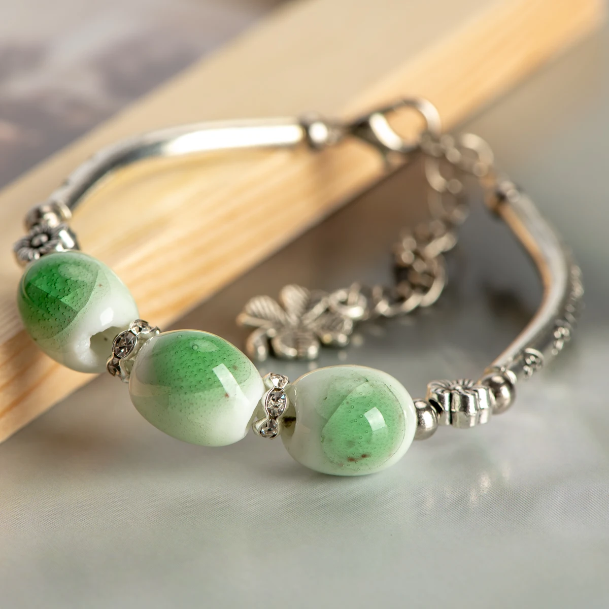 China Ceramics Stone Bracelets Party Gift Beads Boho Ceramic jewelry for women drop shipping #HY566 | Украшения и аксессуары